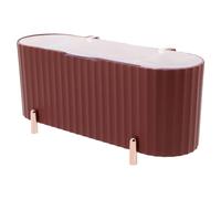 LABRIMP Boîte de Rangement Multi-usages avec Couvercle Organisateur de Serviettes Hygiéniques et Cosmétiques Compartiments pour Salle de Bain et Vanité Compacte Rangement Pratique pour