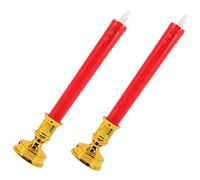 LABRIMP Bougies Led Bouddhistes Rouges Paire De 2 Lampes à Bougie Led Sans Flamme Sécurisées Pour Cérémonie Religieuse Et Décoration Spirituelle