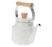 LABRIMP Bouilloire Émaillée 2,5 L Blanche à Col Fin pour Cuisinière Électrique et Gaz, Théière Japonaise Résistante à Haute Température, Pot à Eau Vintage pour Thé et Tisane