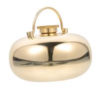 LABRIMP Bouillotte à Eau Chaude en Laiton 13 Cm, Bouillotte Réutilisable Épaisse, Étanche et Portable, Conservation Optimale de Chaleur, Accessoires D’hiver pour Soulager Douleurs,