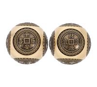 LABRIMP Boules D'exercice en Laiton Mains 2 Pièces, Design Élégant, Usage Polyvalent pour Gym et Maison, Relaxation du Corps L'esprit