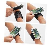 LABRIMP Brassard Téléphone Portable Rotatif avec Fixation Amovible et Passant pour Câble Audio Support Sport Extérieur Ajustable pour Course et Randonnée Noir