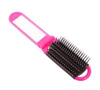 LABRIMP Brosse à Cheveux Pliable Portable Ne Blesse Pas le Cuir Chevelu avec Miroir Intégré Peigne Confortable en Abs pour Mariages et Soirées