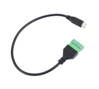 LABRIMP Câble Adaptateur USB c à Borne à Vis 5 Broches pour Ordinateur Utilisateurs Professionnels Design Simple Extension De Données USB c Noir