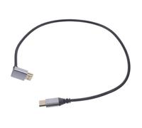 LABRIMP Câble Vidéo Mâle à Mâle Incurvé Connecteur Fin pour Moniteur Tv Ordinateur Câble Alliage Aluminium PVC Cuivre Étamé Installation Facile Plug And Play