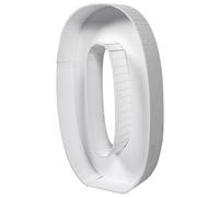 LABRIMP Cadre de Ballon Support Léger et Pratique Réutilisable Numéro 0 en Ps Blanc, Facile à Utiliser pour Décoration Shower et Gender Reveal