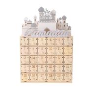 LABRIMP Calendrier de l'Avent en Bois pour Le Ramadan, avec 30 Mini-tiroirs et lumière LED - Décoration pour la fête de l'Aïd Musulman.
