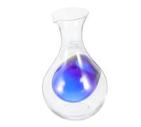 LABRIMP Carafe à Vin En Verre 400ml Avec Cavité à Glace, Design Transparent, Verre Soufflé, Aérateur Naturel Pour Vin Rouge, Service Dégustation, Usage Maison Et Bar, Distributeur Simple