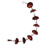 LABRIMP Chaîne de Pluie Décorative en Fer pour Gouttière, Marron | Remplacement de Tuyau, Supporte Fort Débit D’eau, Peinture Électrostatique, Usage Maison et Toit