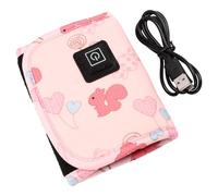 LABRIMP Chauffe-Biberon USB Portable pour -Né Paquet Isotherme Rose Chauffage à Température Constante Alimentation par Câble USB Maintien au Chaud pour Voyage et Couleur Aléatoire