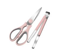 LABRIMP Ciseaux à Barbecue Multifonction et Pince Alimentaire en Acier Inoxydable, Ensemble 2 Pièces, Poignée Antidérapante, Outil la Cuisine Pratique pour Barbecue et Rôtisserie, Usage