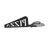 LABRIMP Ciseaux à Pizza en Acier Inoxydable Noir Gris, Coupe-pizza Antiadhésif avec Pelle Amovible, Trancheuse Multifonction Cuisine Familiale et Professionnelle, Outil Pratique