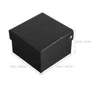 LABRIMP Coffret à Cravate Homme en Papier Noir, 4 Pièces, Boîtes avec Couvercles, Protection Pratique et Rangement Élégant pour Petites Cravates et Objets