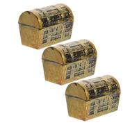 LABRIMP Coffret Pirate Vintage en Lot de 5 Mini Coffres au Trésor Décoratifs Accessoires de Maison de Poupée Décoration de Fête Coffres à Bijoux