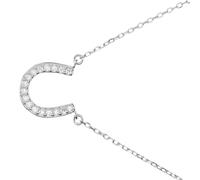 LABRIMP Collier Cheval Fille en Alliage Argenté, Chaîne Pendentif en Fer à Cheval, Solide et Agréable Peau, Présent Saint-valentin Fête