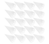 LABRIMP Cônes de Mariage en Papier Blanc Design Ajouré Élégant, 20 Pièces, Faciles à Rouler, Rubans Adhésifs Double-face Solides pour Buffet et Décoration de Fête