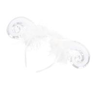 LABRIMP Cornes de Diable Blanc Léger et Portable Serrage-tête en Flanelle et Plastique pour Halloween et Fêtes Cosplay Hommes et Femmes