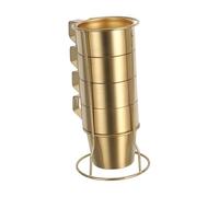 LABRIMP Coupe anti-échelle à double couche pour enfants Tasse à café en acier avec poignée tasses à café en acier avec poignée tasses à thé avec rack avec rack Golden