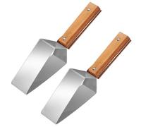 LABRIMP Coupe-pastèque Inox 2pcs Manche en Bois, Résistant à L'usure, Prise en Main Confortable, pour Fruits, Melon, Fêtes et Barbecues Maison