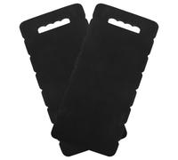 LABRIMP Coussin de Jardinage Portable en Eva Noir, 2pcs, Tapis de Genouillères Résistantes la Déformation, Jardinage Activités Extérieures
