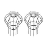 LABRIMP Couvercle de Crépine en Acier Inoxydable Argenté pour Gouttière de Toit, Haute Dureté, Résistant la Déformation, 2 Pièces, Protection Extérieure