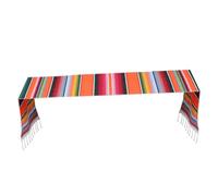 LABRIMP Couverture Arc-en-ciel Drapeau De Table À Manger De Table En Tissu Chemin De Nappe Mexicain Décor Mexicain Décor De Décorations De Fête Coton Orange