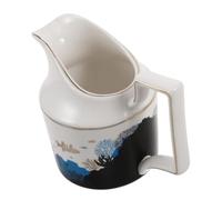 LABRIMP Crémier Porcelaine avec Détails Dorés Pichet à Lait Multi Usage pour Café et Thé Service Élégant Céramique