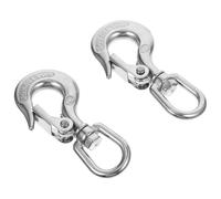 LABRIMP Crochets de Levage en Acier Inoxydable 2pcs, Surface Polie Mécanique Antidérapante, pour Construction et Usage Extérieur, Robustes et Solide