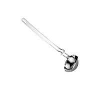 LABRIMP Cuillère Écumoire Inox avec Filtre à Graisse Manche Long Résistant Chaleur pour Cuisine Maison Séparateur Huile et Passoire à Soupe Pratique