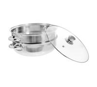 LABRIMP Cuiseur Vapeur Double Acier Inoxydable avec Poignées Brûlure Marmite Vapeur pour Maison Cuisson Saine et Rapide