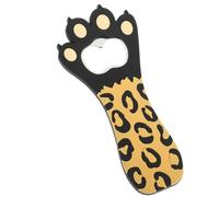 LABRIMP Décapsuleur Forme Patte de Chat Adorable en Acier Inoxydable et Silicone Noir, Portable et Résistant, pour Camping et Bouteilles de Bière