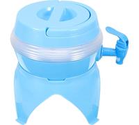 LABRIMP Distributeur D'eau Portable avec Robinet et Socle, Capacité 3,5 L, Plastique Bleu, pour Camping et Sports en Plein Air