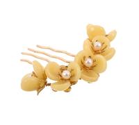 LABRIMP Élégante Épingle à Cheveux Jade avec Fleur Sculptée Style Ancien Chinois Accessoire Décoratif Artisanal pour Femmes Mariage et Cérémonie