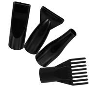 LABRIMP Embout Seche Cheveux Abs 4pcs Accessoire Concentrateur pour Sèche-cheveux Noir, Pratique et Confortable pour Toilettage des Petits Animaux et Chiens