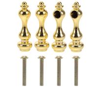 LABRIMP Embouts de Poteau Métalliques 4 Pièces pour Rambarde de Verre, Connecteurs de Quincaillerie pour Meubles, Accessoires pour Armoire à Vin et Chariot, Pièces de Rechange pour