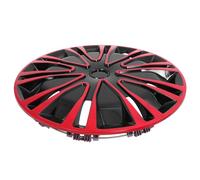 LABRIMP Enjoliveur Moyeu Voiture Rouge Noir Couvre Roue Résistant Eau et Débris Installation Facile PP