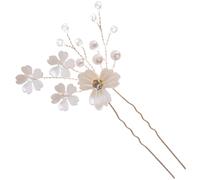 LABRIMP Épingle à Cheveux de Mariage de Fleur Perles et Cristaux, Légère et Décorative pour Chignon, Accessoire Élégant pour Femmes et Filles Lors de Soirées