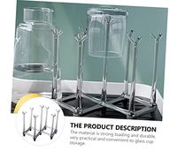 LABRIMP Étagère pour Rangement Tasse Verre Support Égouttoir Aéré Organisateur de Bureau Cuisine Compact Robuste et Élégant Gris