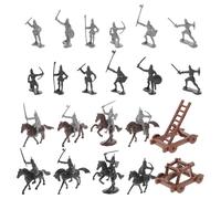 LABRIMP Figurine Miniature à Cheval pour Maquette Moyen Âge, ABS | Modèles de Mini-personnes, Fournitures pour Garçon Fille, Figurines de Petits Soldats, Figurine