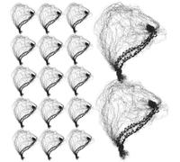 LABRIMP Filets à Cheveux Invisibles en Nylon Élastique Noirs 6 Pouces, Lot de 100 Filets Respirants pour Chignon, Coiffure Professionnelle et Hygiène en Restauration