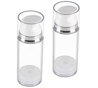 LABRIMP Flacon Pompe Airless Rechargeable 2pcs pour Crème Lotion Flacon De Voyage Contenant Cosmétique