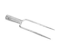 LABRIMP Fourche de Jardin pour Désherber et Cultiver en Acier à Deux Dents Outil à Main Robuste Tête à Deux Pointes pour Labourer et Retourner Le Sol en Jardinage Professionnel
