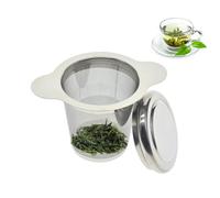 LABRIMP Infuseur à Thé Filtre à Thé avec Double Poignée en Acier Inoxydable à Petites Perforations pour Feuilles en Vrac pour Théière et Dégustation