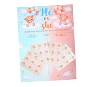 LABRIMP Kit de Jeux de de Genre pour Affiche avec Autocollants de Vote pour Fête de Shower Décorations Amusantes Convient pour Garçon ou Fille