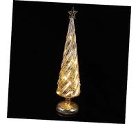 LABRIMP Lampe De Nuit Artisanale en Verre pour Sapin De Noël Décoration Lumineuse D'ambiance De Noël Décoration De Bureau