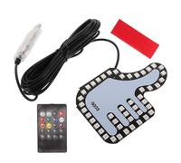 LABRIMP Lampe Gestuelle Noire pour Voiture en Pvc Multifonctionnelle Signal Anti-collision, pour Conduite Sûre et Fenêtres de Véhicule