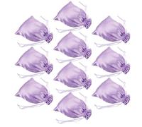 LABRIMP Lot de 10 Paquet à Perruques en Satin Léger Cordon de Serrage Dimensions 15X20 CM Couleur Lavande Claire Pochettes de Rangement et Protection pour Voyages et Soins Capillaires
