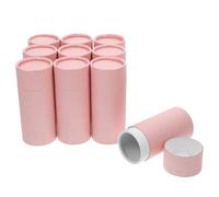 LABRIMP Lot de 10 Tubes en Papier Rose Cylindriques, Résistants la Pression, Élégants et Compacts, Organisateur de Boîte à Thé pour Usage Personnel ou Présent