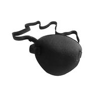 LABRIMP Lot de 2 Cache-œil Pirate en Éponge Haute Élasticité Noir, Bande Élastique Ajustable, Blocage Complet Lumière, Amblyopie et Strabisme, Soins Oculaires pour Adultes, Usage et Cosplay