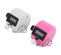 LABRIMP Lot de 2 Compteurs de Clics Manuels Portables en Plastique Affichage Coloré, Design Compact pour Sport, Inventaire et Comptage Précis